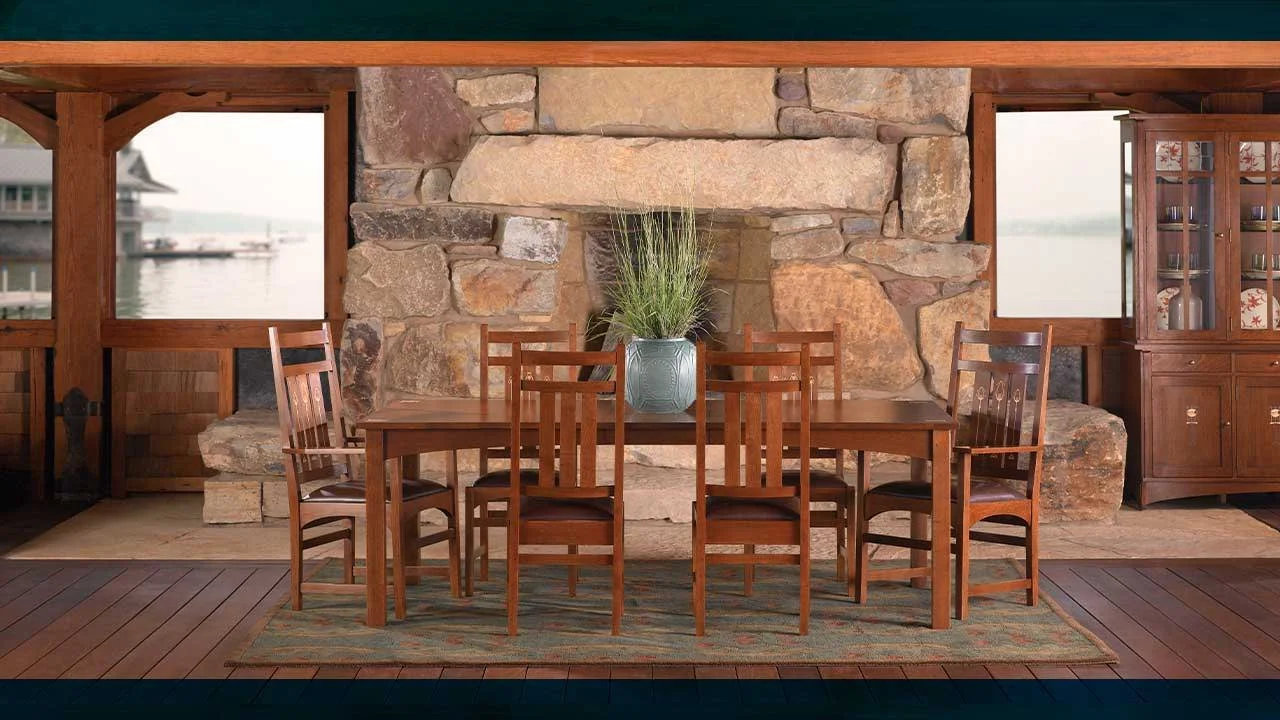 Stickley arts and crafts dining room set.