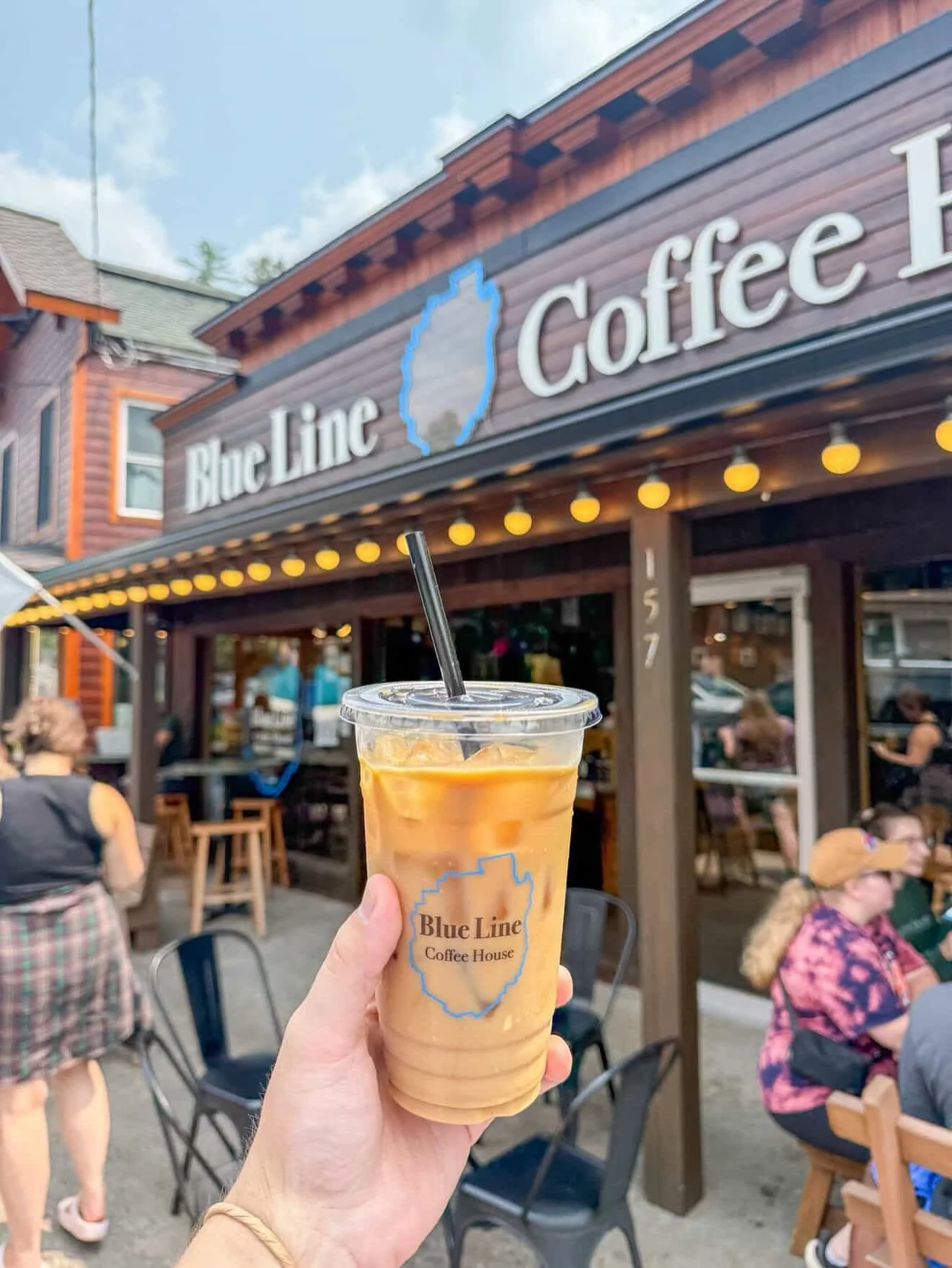 Coffee drink from Blue Line Coffee House in Old Forge and Inlet, NY.