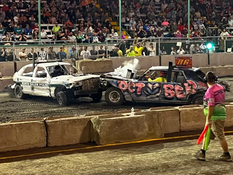 Demolition derby at the Franklin County Fair is a popular event at the Grandstand.