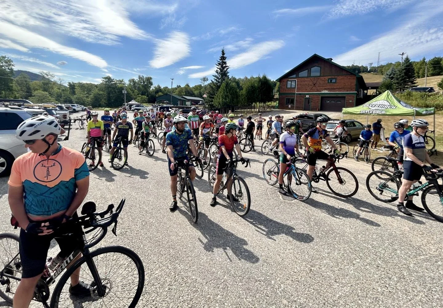 Cyclists ready to participate in the Pat Stratton Ride at Mt. Pisgah.