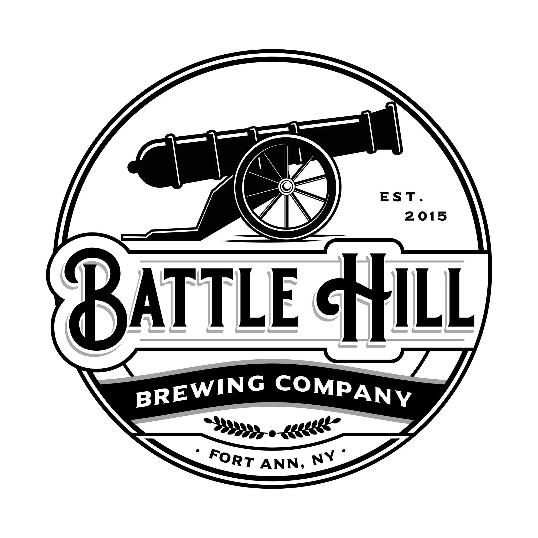 Image of  Battle HIll Brewing Company in Fort Ann's logo.