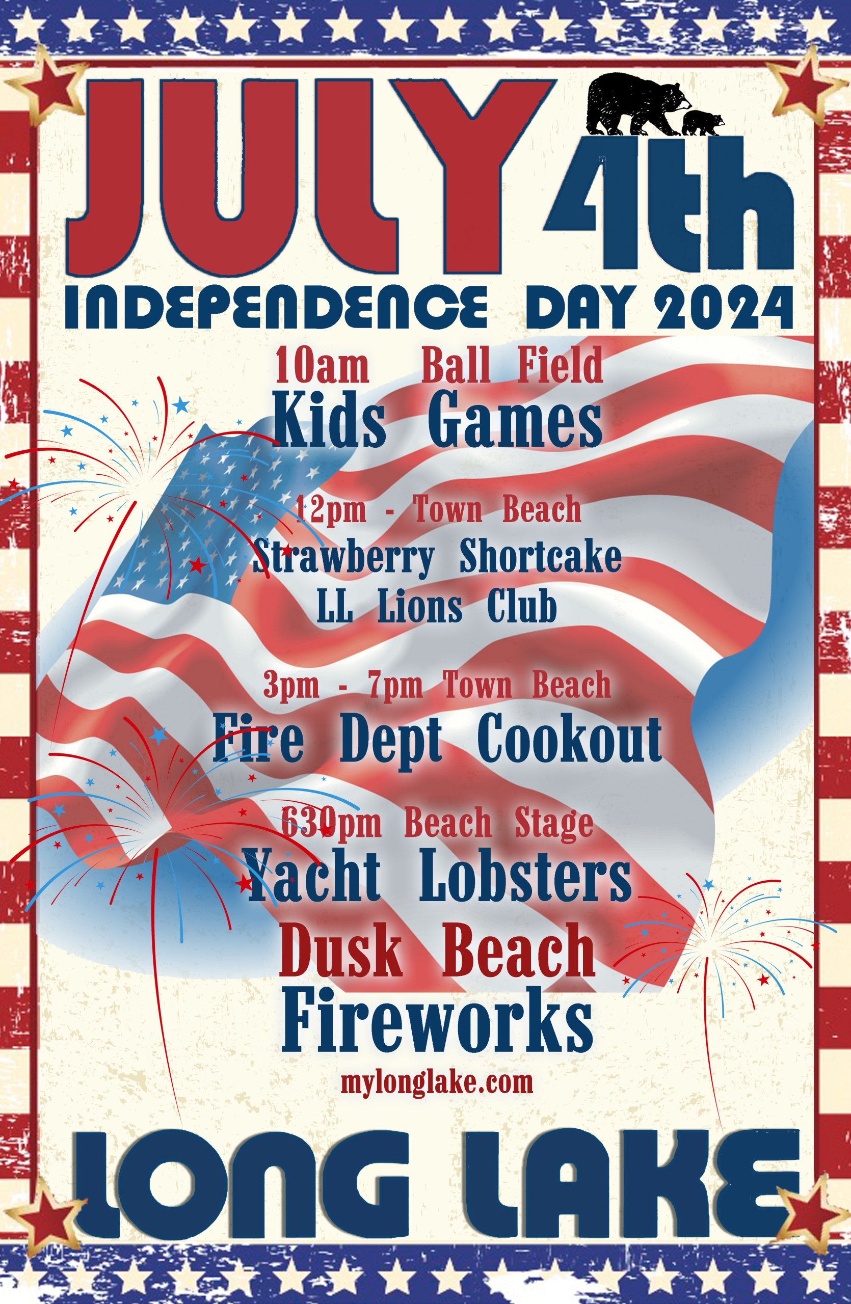 Long Lake in the Adirondacks July 4th Celebration.