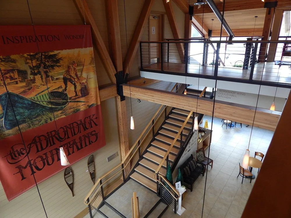 View Arts Center main foyer in Old Forge.