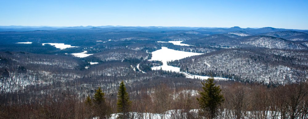 Frozen Tupper Lake in Winter.