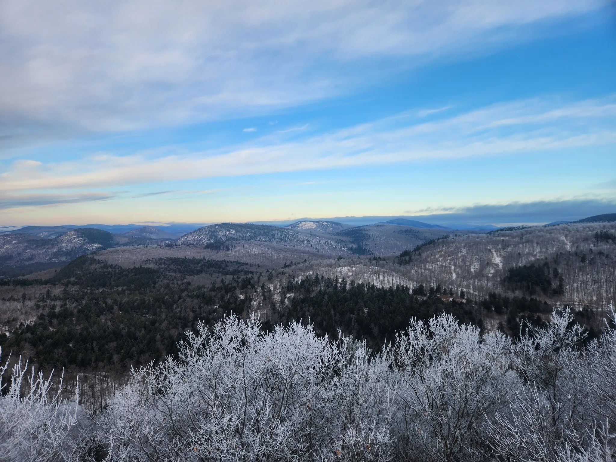 Winter hiking in the adirondacks at Swede Mountain.