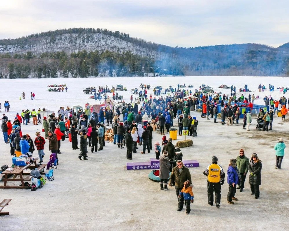 Fun events on the ice at Brant Lake's winter carnival.