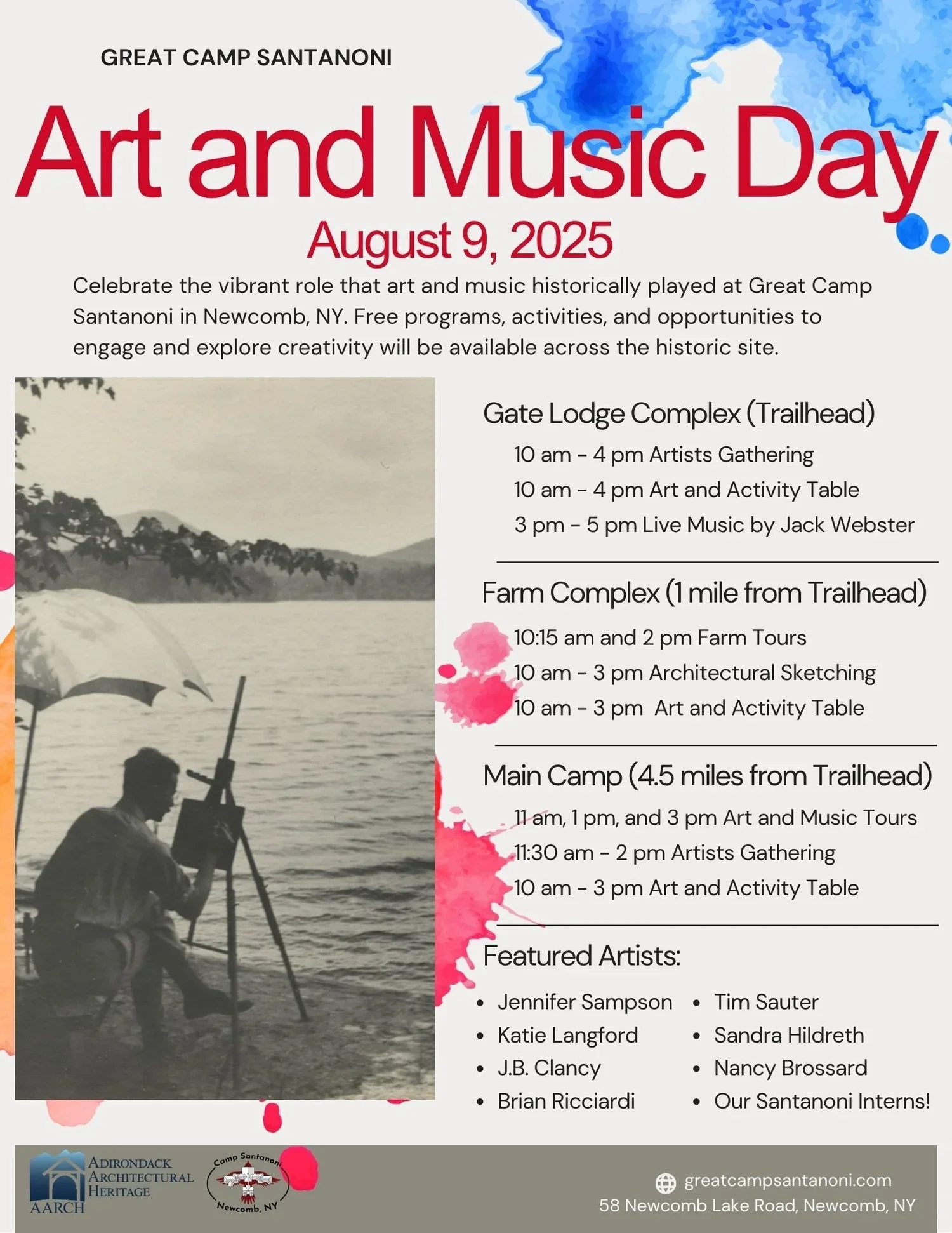 art and music event at camp santanoni in the adirondacks