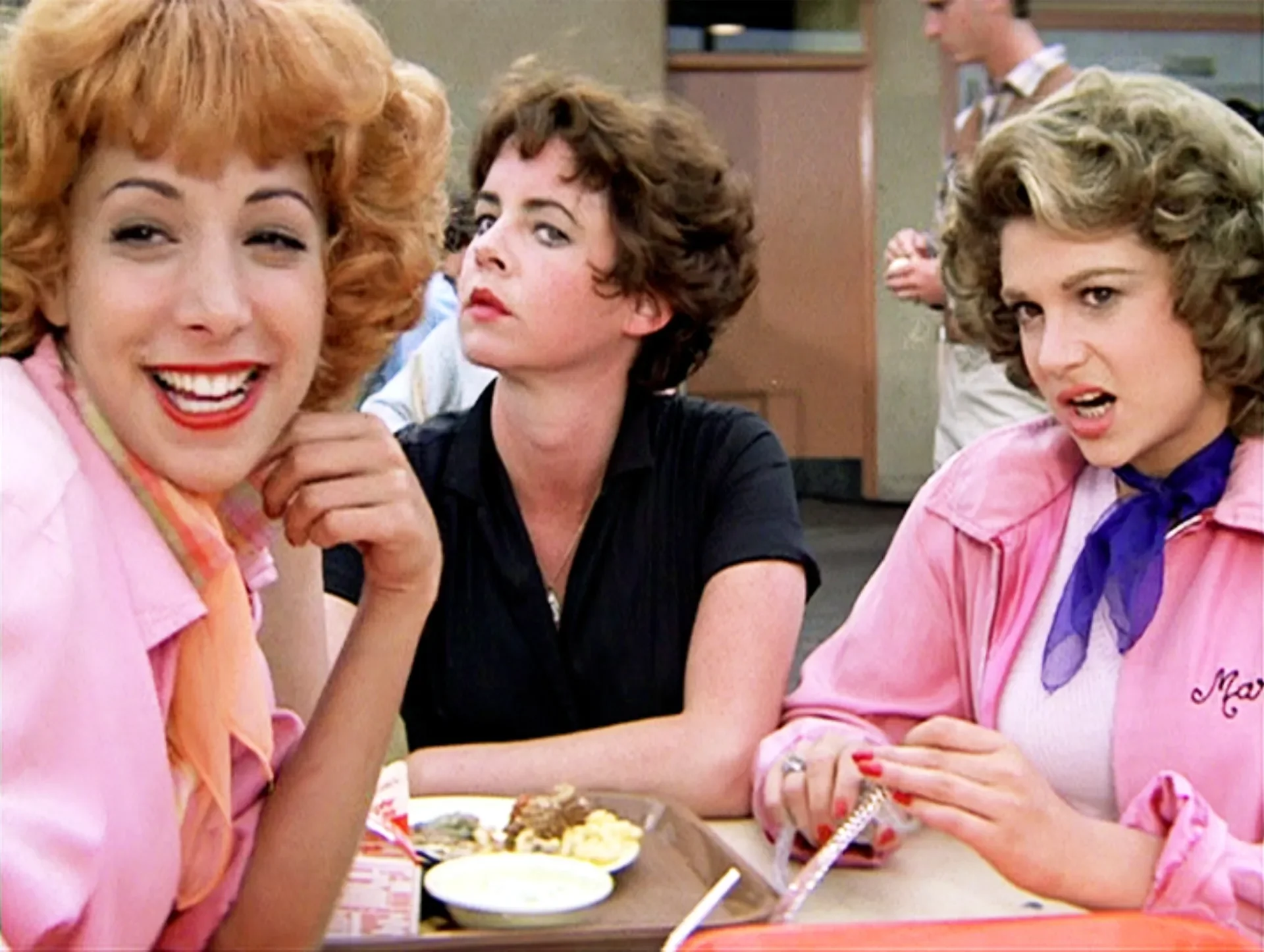 Didi Conn, Stockard Channing, and Dinah Manoff as the original Pink Ladies in the 1978 film Grease.By CBS Photo Archive/Getty Images