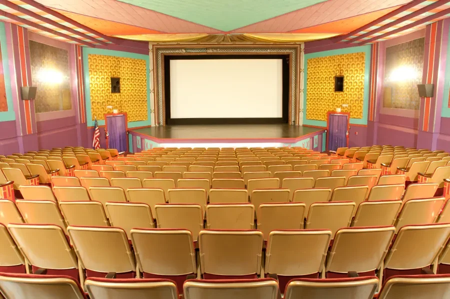 Beautifully restored interior of on of the Strand's theaters in Old Forge.