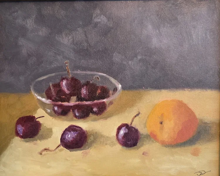 Painting by Diane DeAngelis on display in North Creek at Tannery Pond Center