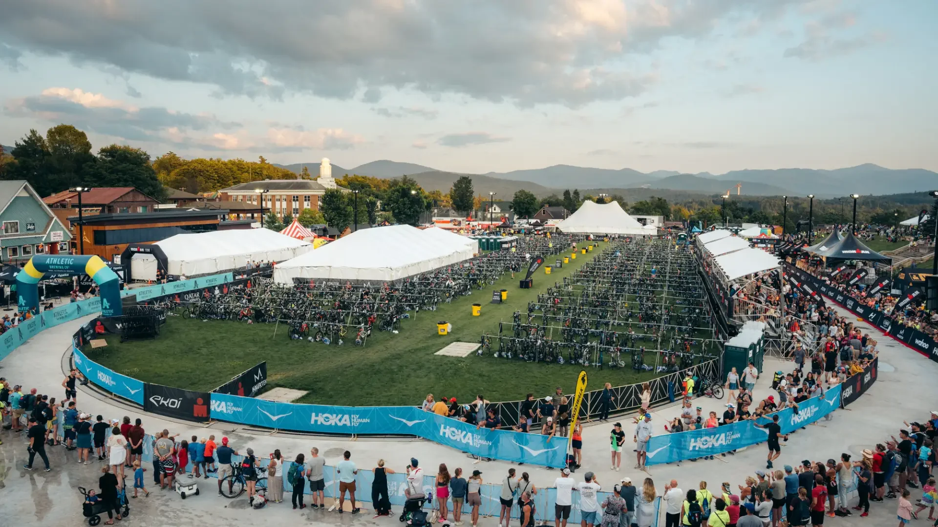 Staging for Lake Placid Ironman competiton.