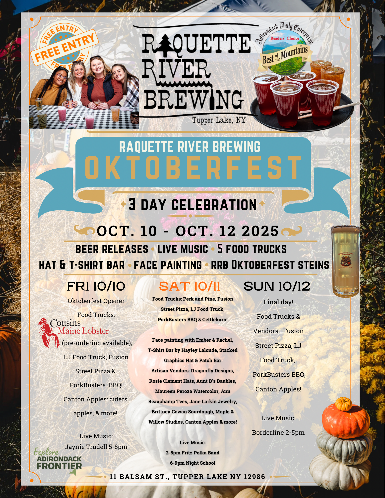 2025 Oktoberfest in Tupper Lake at Raquette River Brewing