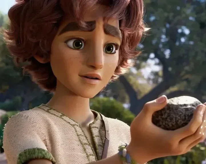 David, the title character in an animated Biblical epic playing at Indian Lake Theater.