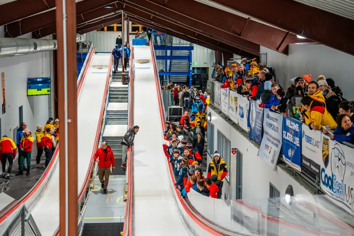 Start to the Luge in Lake Placid.