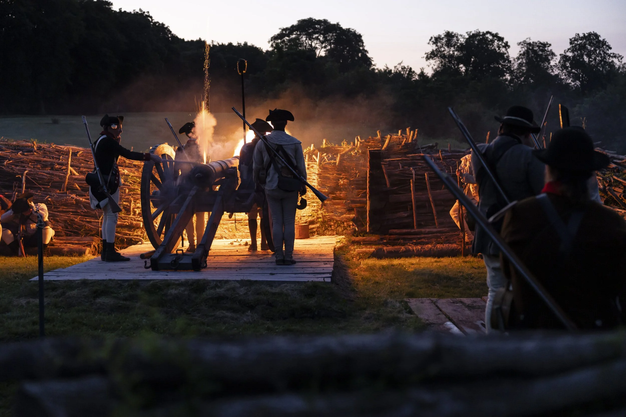 Fort Ticonderoga military reenactment in the Adirondacks.