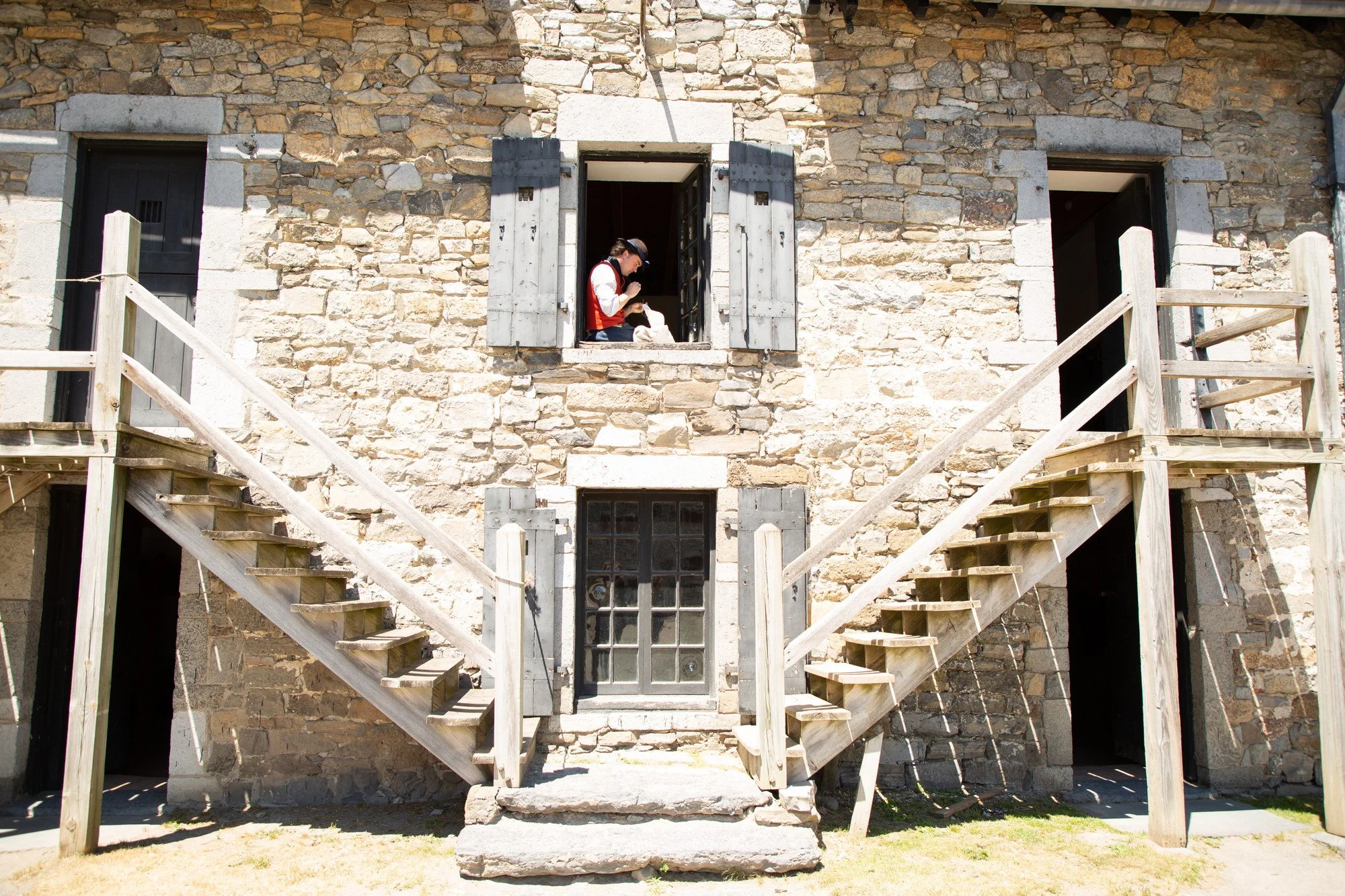 re-enactor at Fort Ticonderoga.