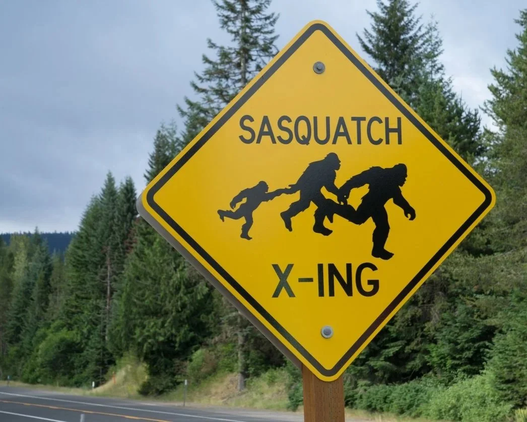 Big Foot Crossing Sign.