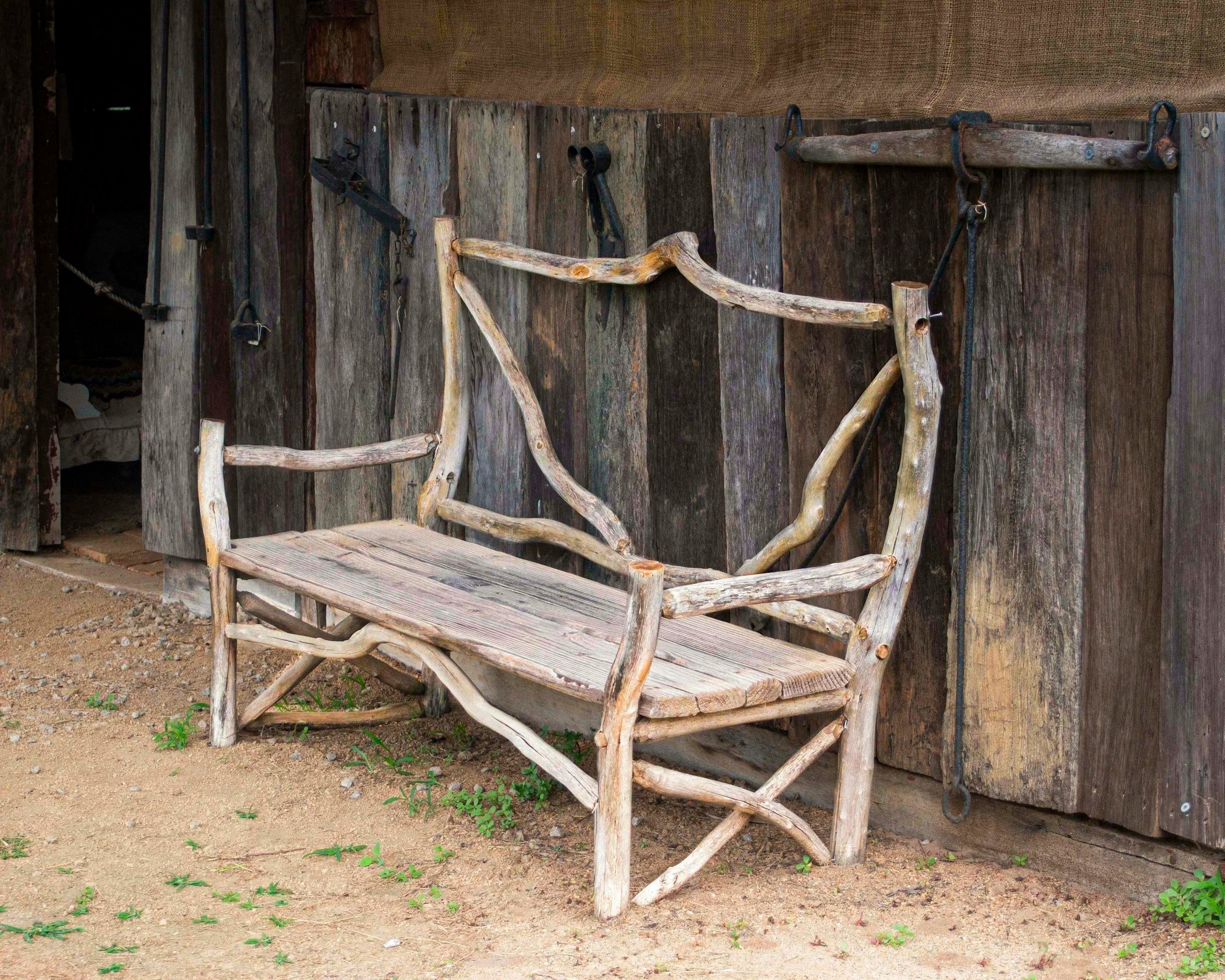Rustic furniture bench
