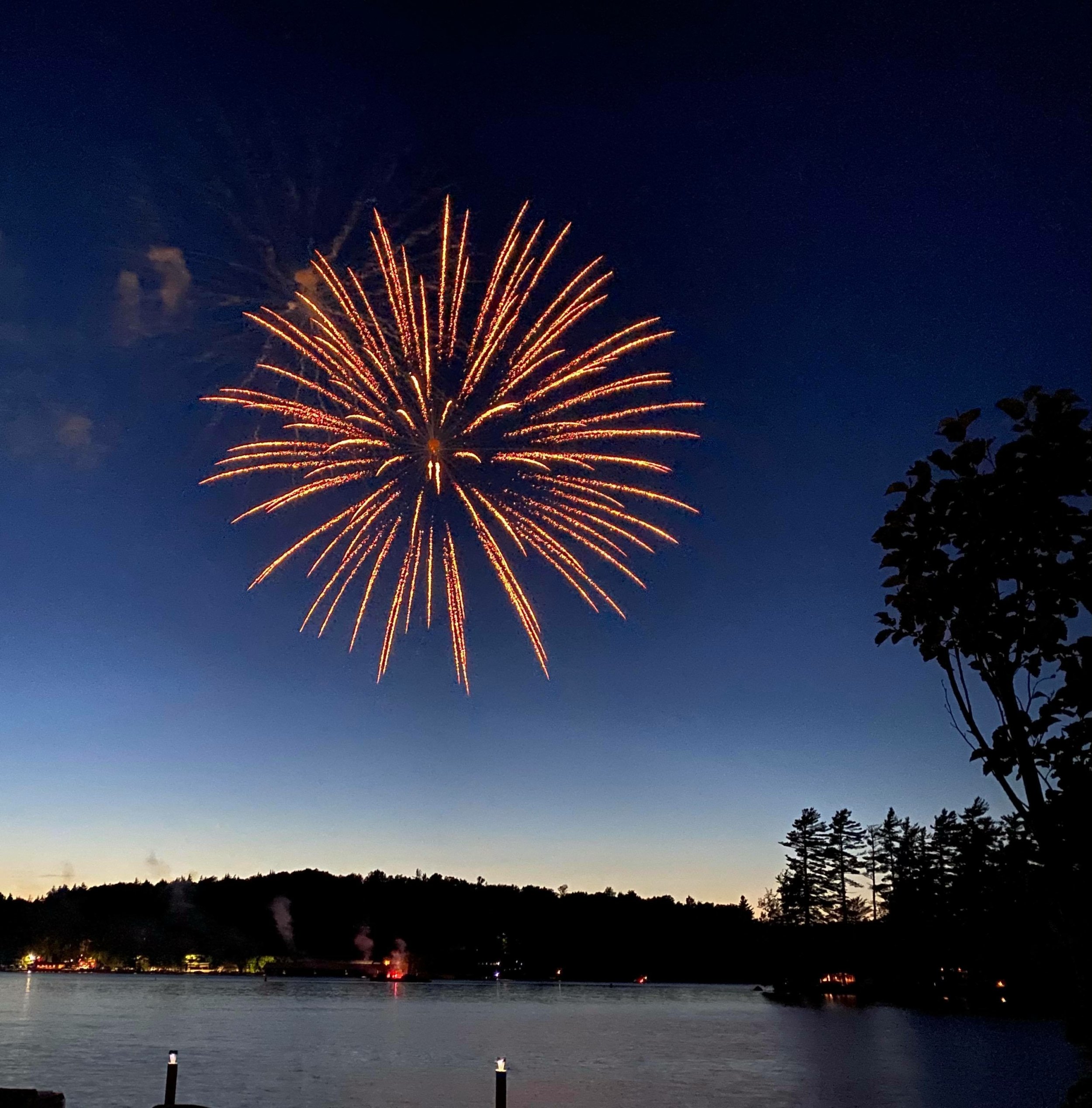 Raquette Lakes Fireworks July 4, 2023 Adirondacks