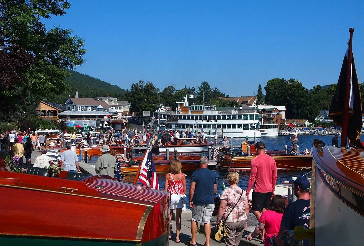 Classic boats on Lake George.