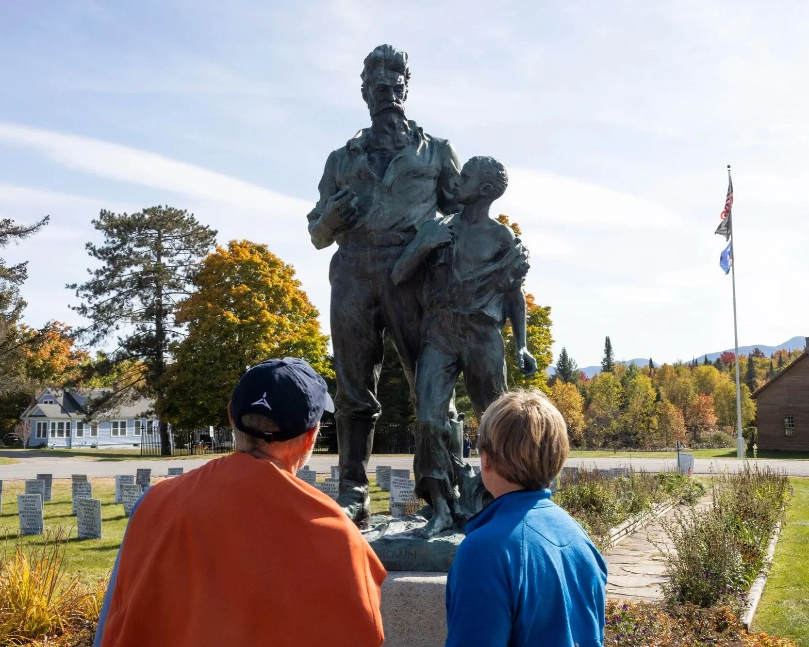 Statue of John Brown, abolitionist, who lived and was buried in the Adirondacks at his farm.