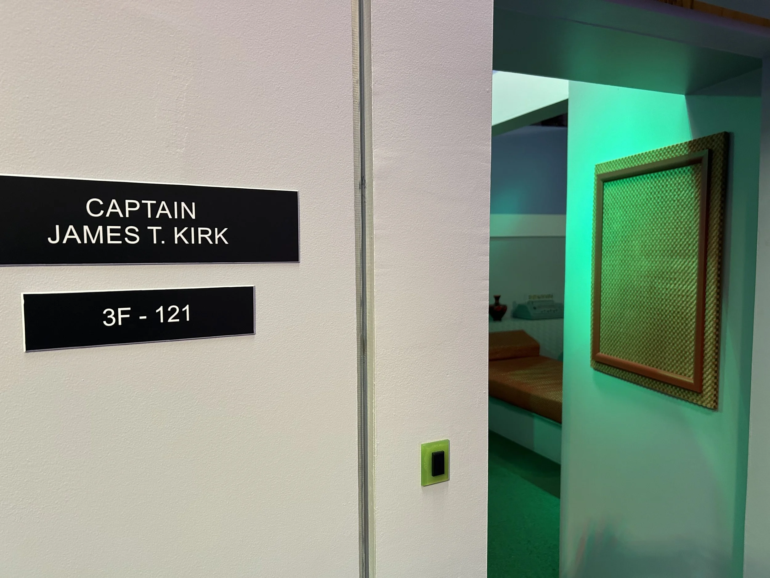 Replica of the James Kirk Quarters on the Starship Enterprise at the Original Star Trek Series Set Tour