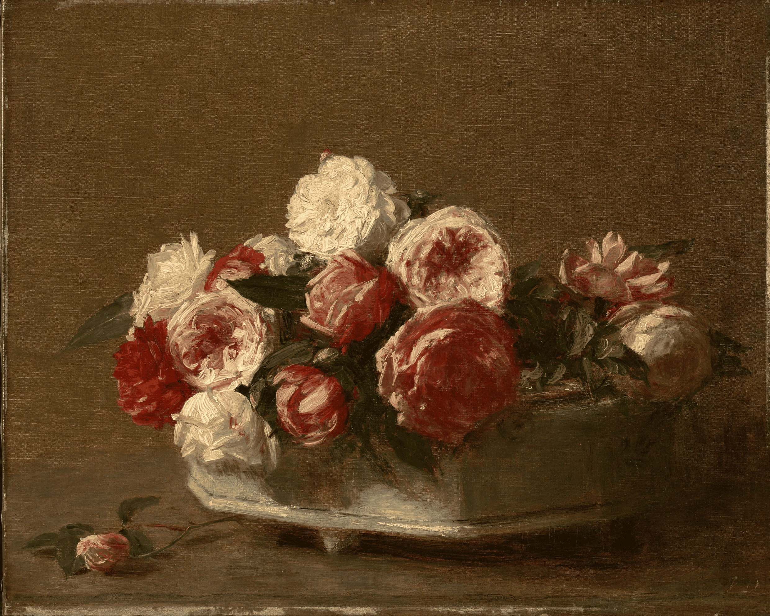 Still life painting of roses by victoria dubourg on exhibit at the Hyde Collection in Glens Falls