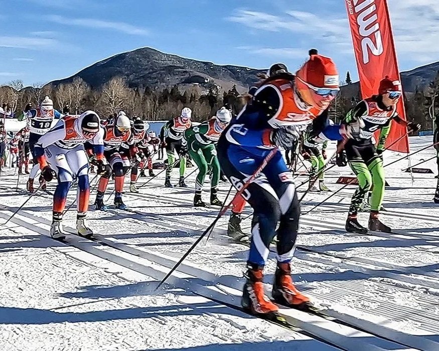 Racers competing in the Lake Placid Loppet.