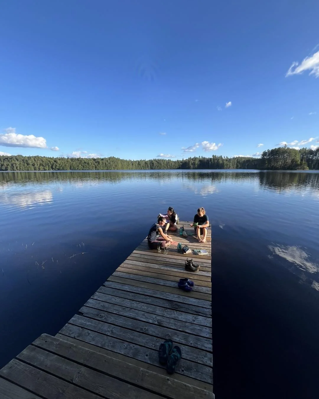 St. Lawrence University  Adirondack Semester students socializing.