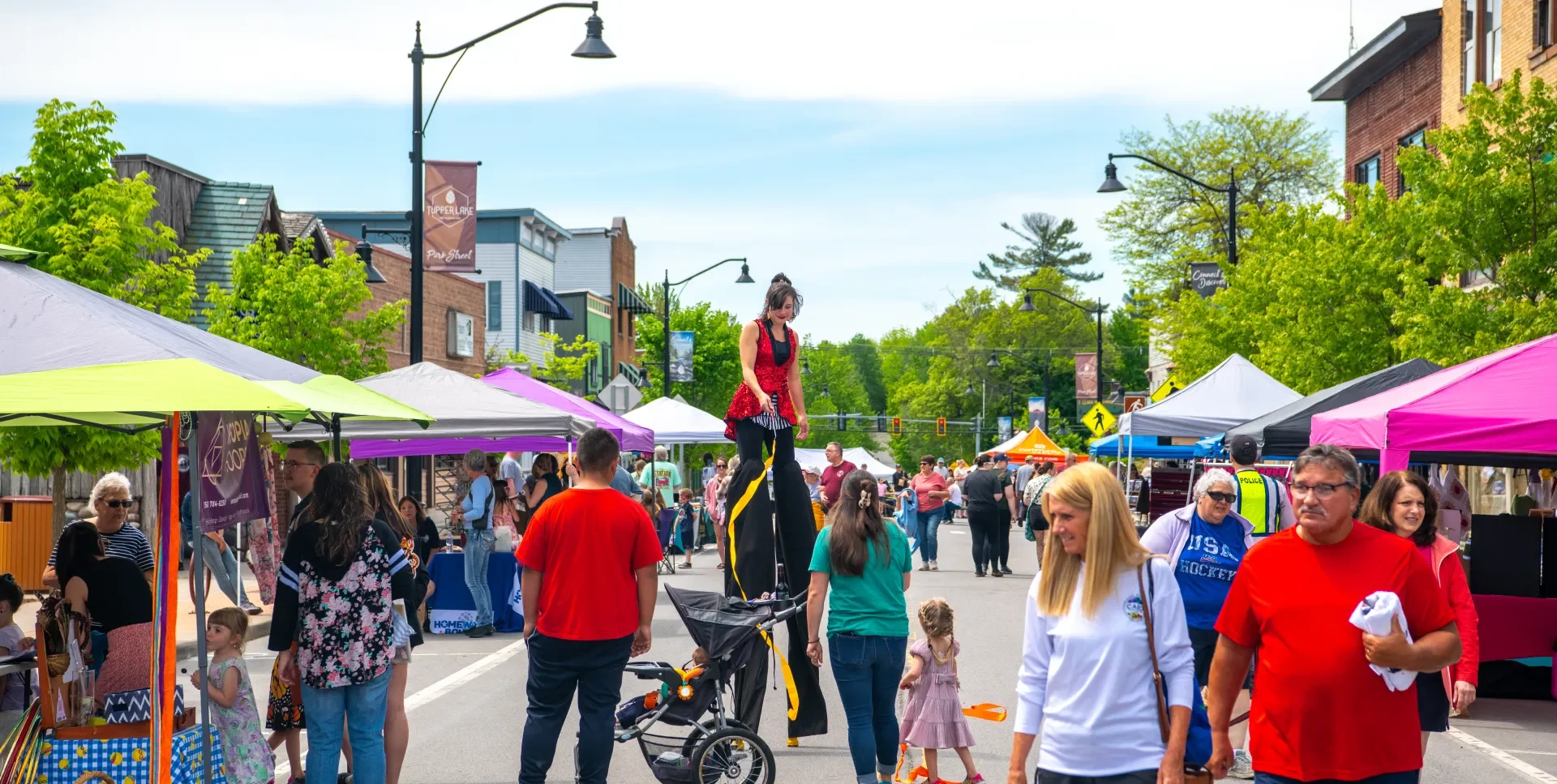Party on Park festival in the center of the town of Tupper Lake, NY, in the Adirondacks.