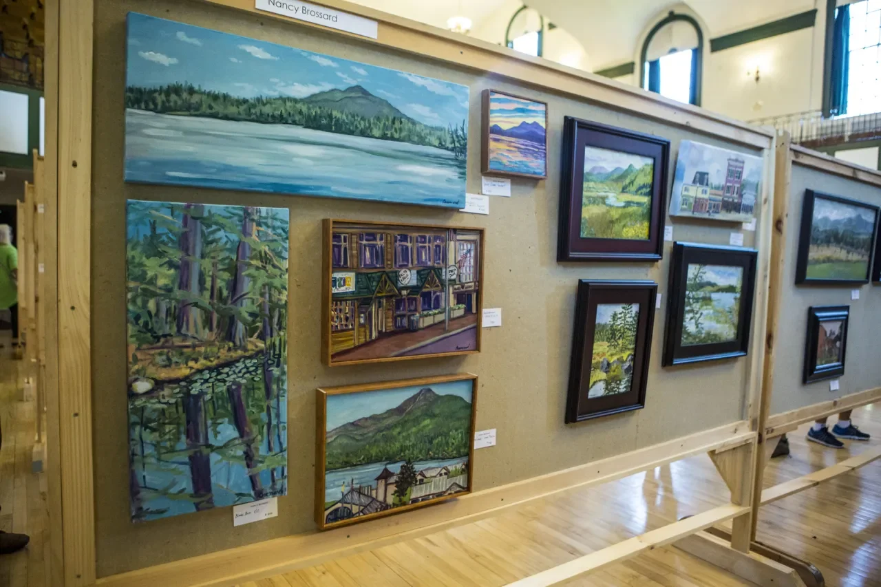 Exhibit of works from the Plein Air festival at Saranac Lake Town Hall.