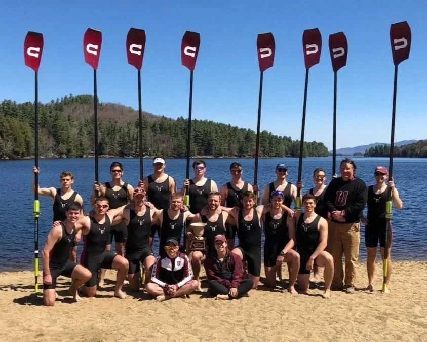 Union College Men's Rowing Team competing in the Great Adirondack Crew Race in Long Lake.
