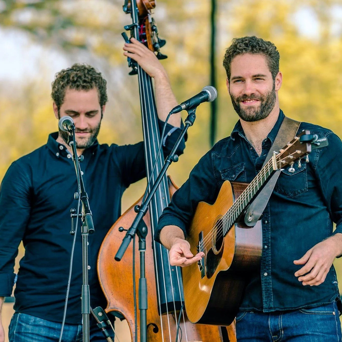 Musical duo and identical twins the Clements Brothers.