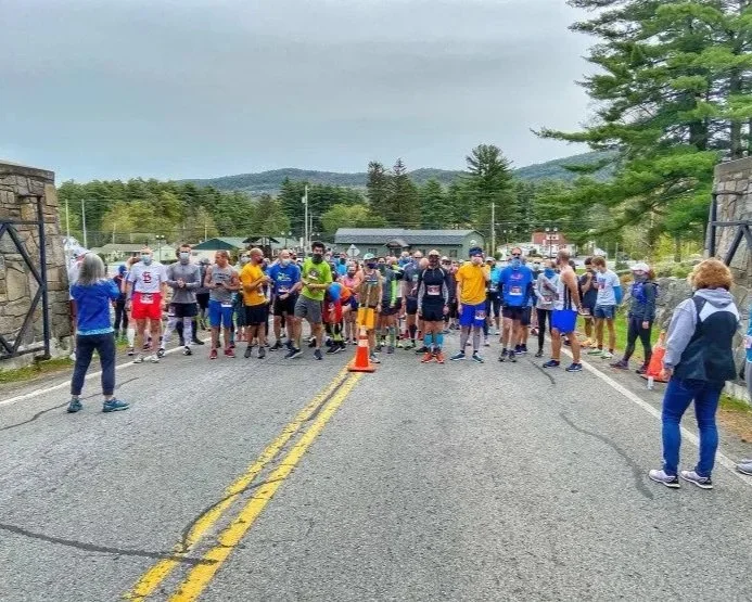 Runners at the starting line for the annual Prospect Mountain Road Race near Lake George Village.
