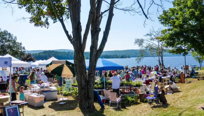 Schroon Lake arts and crafts fair at Town Park overlooking the lake.