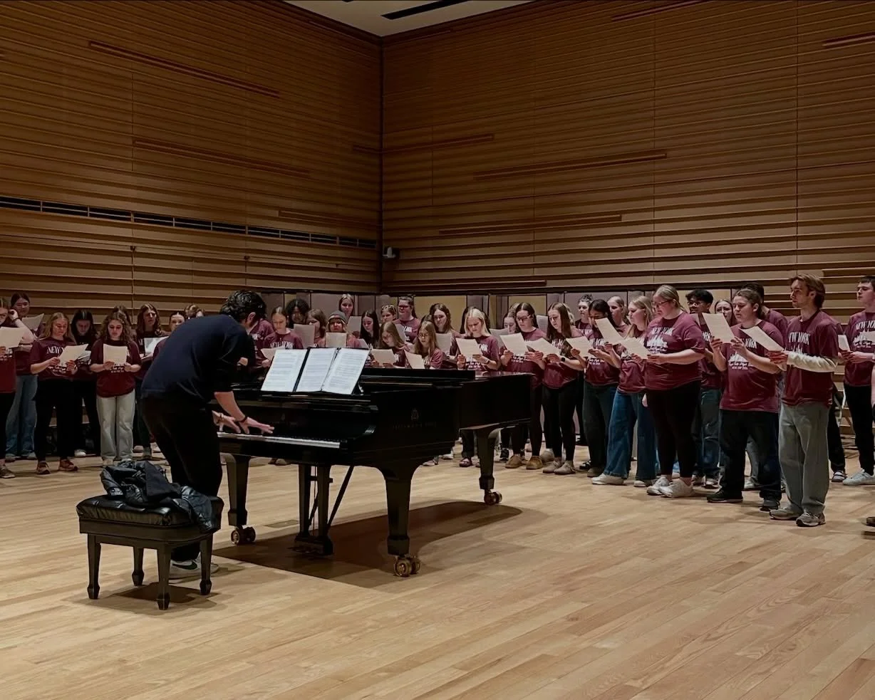 These students got a behind-the-scenes look at what it&rsquo;s like to play in a Broadway orchestra! 🎶 Thank you to Broadway pros Roberto, Adam, and Marc for leading this experience.