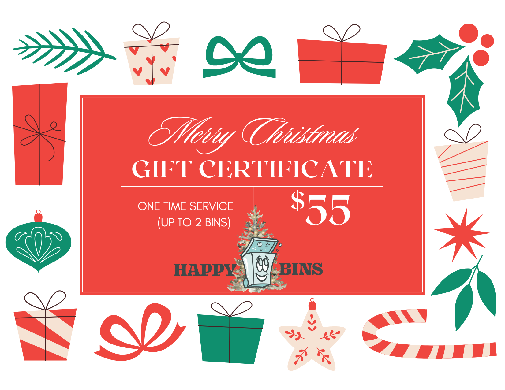 'Merry Christmas' from Happy Bins