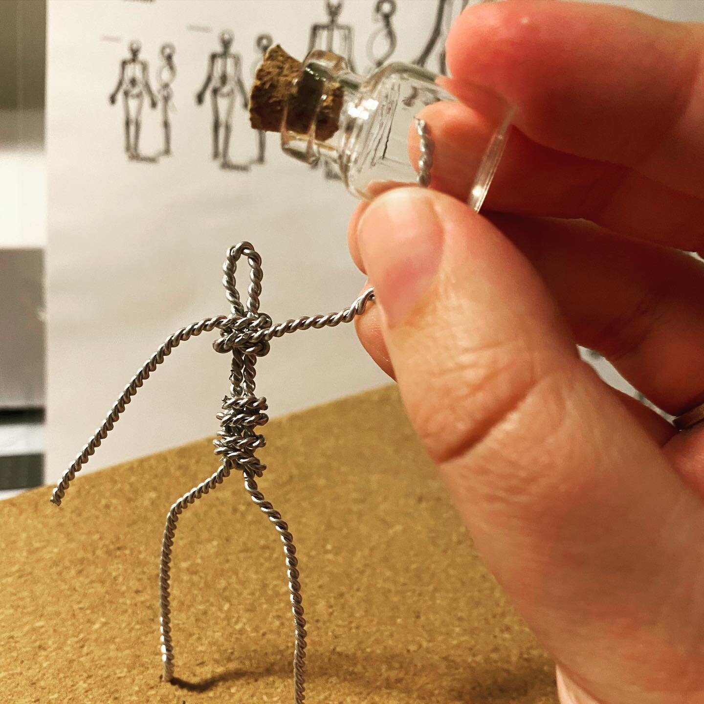 Trying my hand at sculpting a miniature figure. Can anyone guess who this little guy will hopefully be?? #crafts #crafting #miniatures #sculpture #sculpting #art