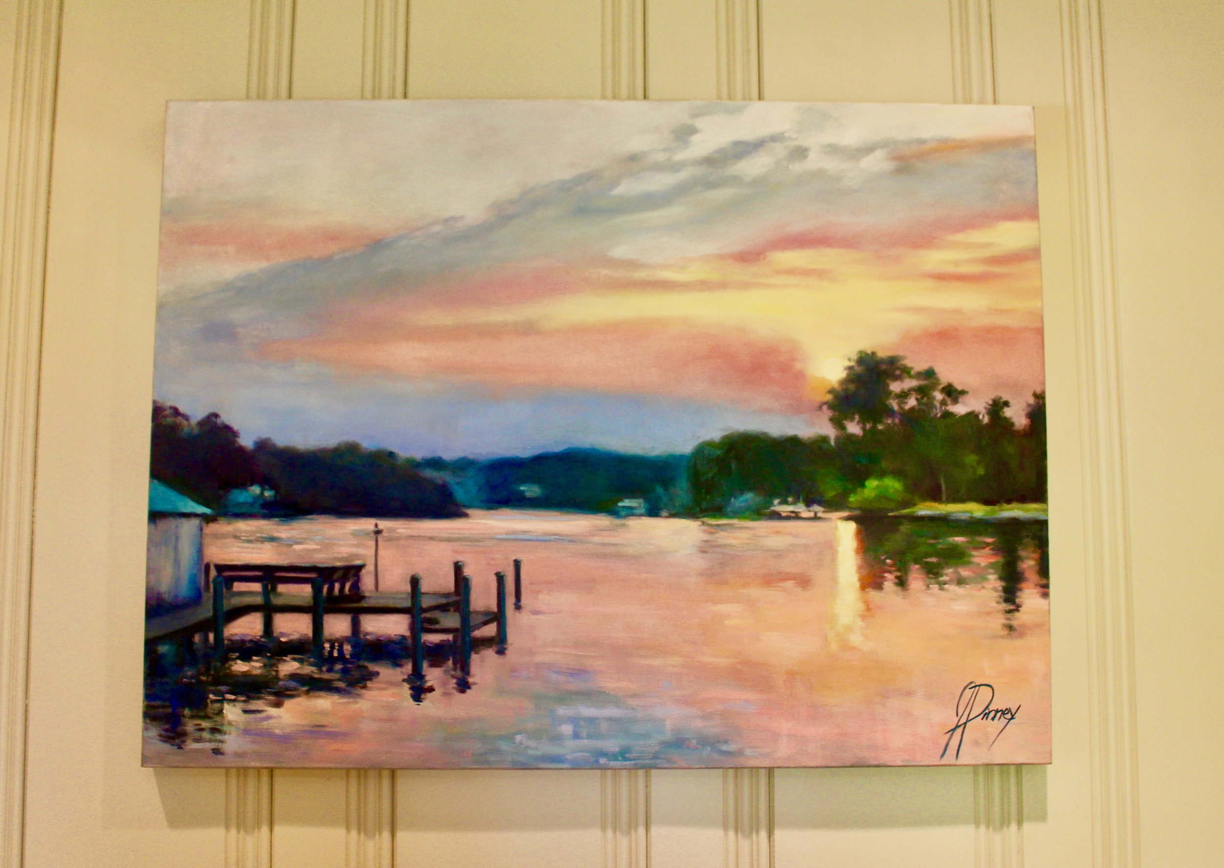 Melinda Smith's painting of her river house view..jpeg