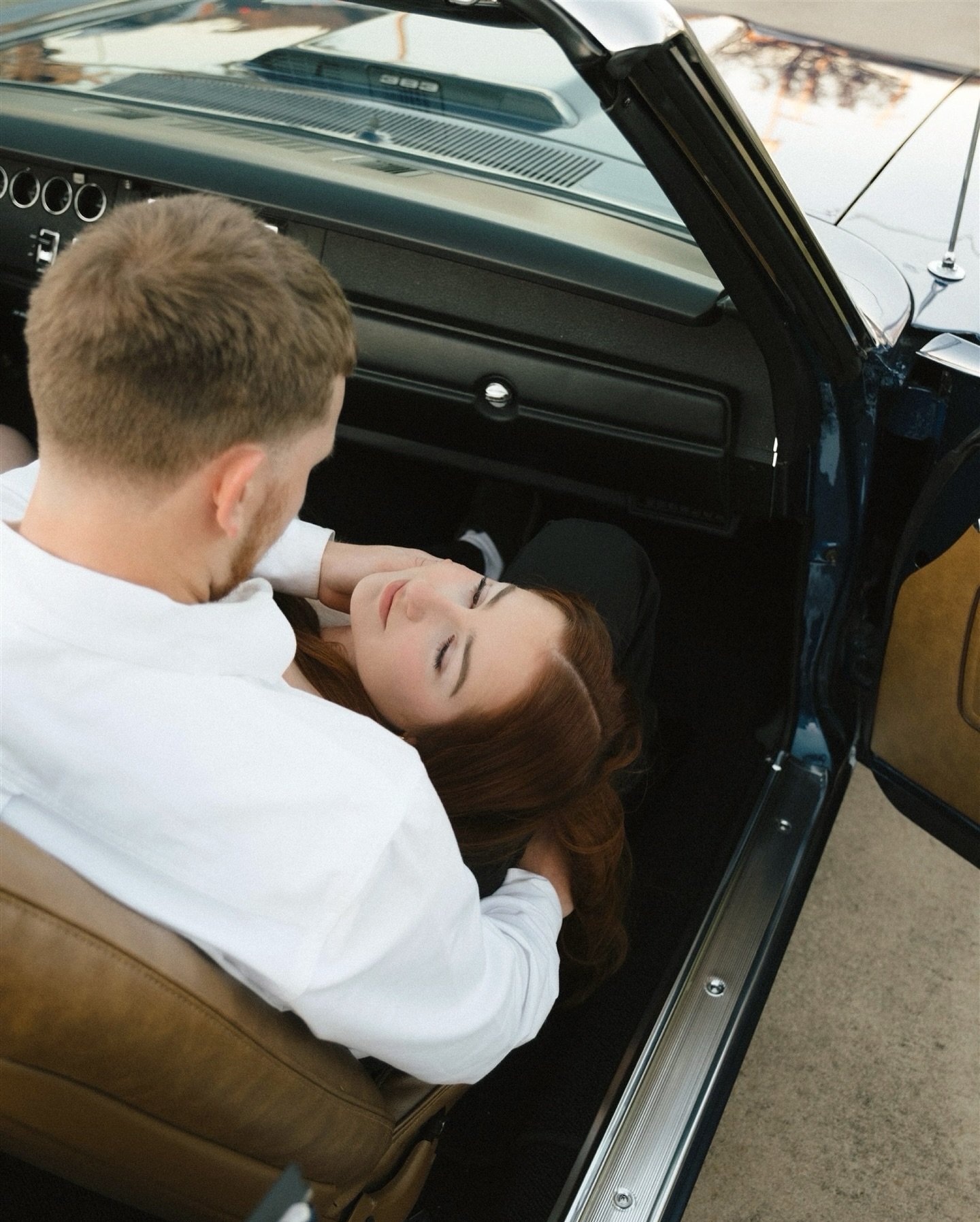 Engagement session with Shelby and Bobby in a car her dad rebuilt. 😊
