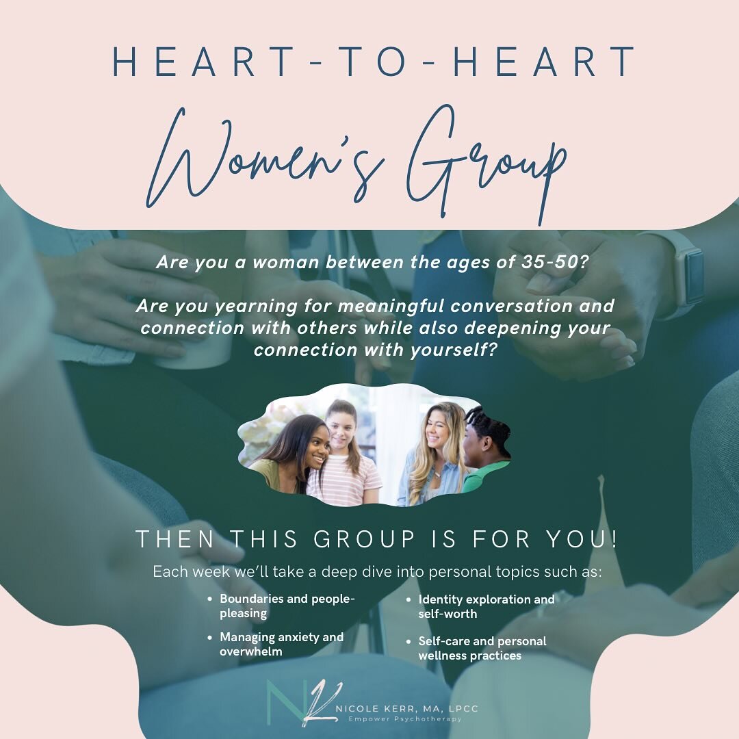 Calling all phenomenal women aged 35-50! ✨

The Millennial Heart-to-Heart group filled up fast, showcasing the power of meaningful connections!  This inspired me to launch a NEW Sunday evening group just for you. ✨

Imagine connecting with other awes