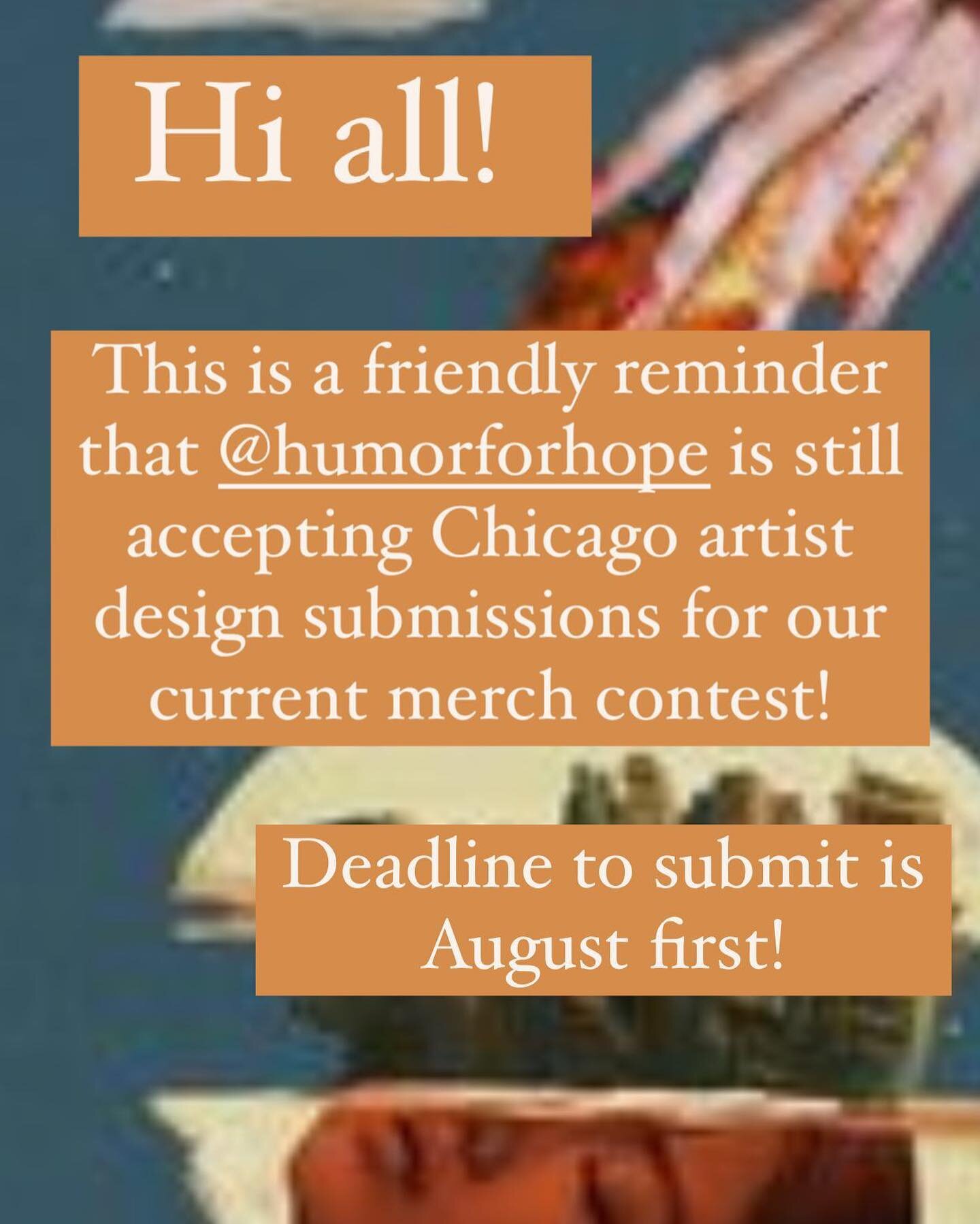 Merch contest submissions due August 1st! 

&bull;Winner will receive a $250 dollar cash prize 
&bull; All artists who submit will have the option to sell their work and share their info all ALL remaining 2021 h4h fundraisers this year and be feature