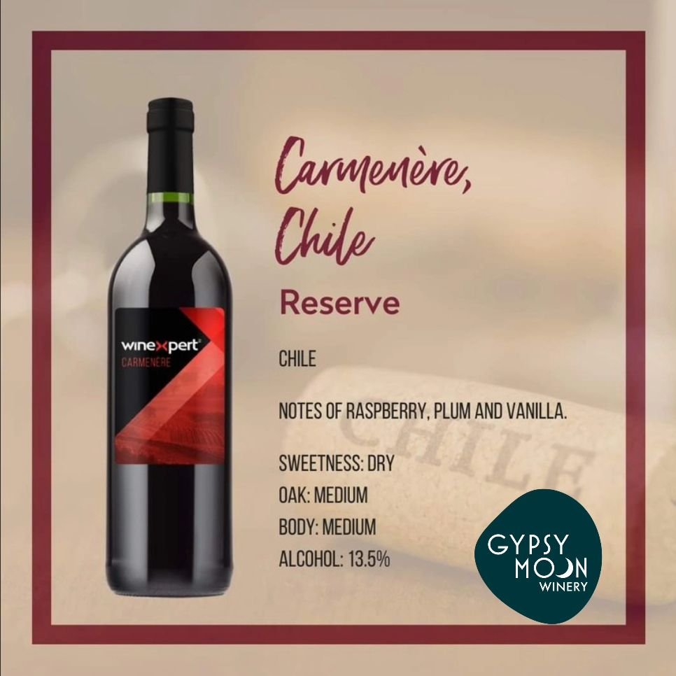 Chilean Carmen&egrave;re 🍷 

Originally from the Bordeaux region of France, this variety has made a name for itself in Chile, where most of the world's Carmen&egrave;re is grown today. With its medium body, lower tannins, and naturally high acidity,