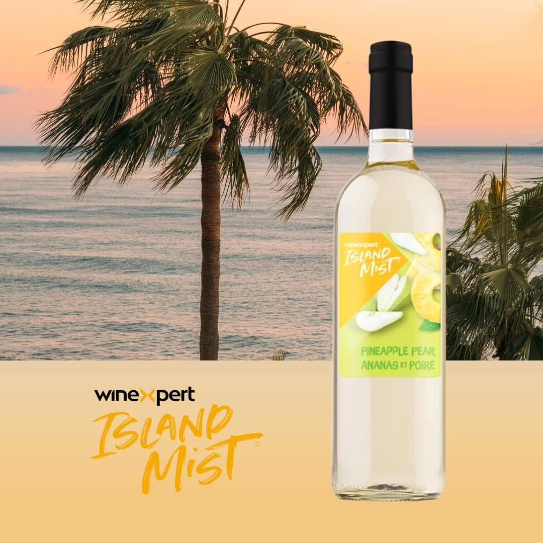 Looking for your summer sipper? ☀️ 

Our Pineapple Pear Island Mist is ready in just four short weeks to help kick off your summer. This wine offers flavours of juicy pear and ripe pineapple with a refreshing finish.

If you have summer events coming