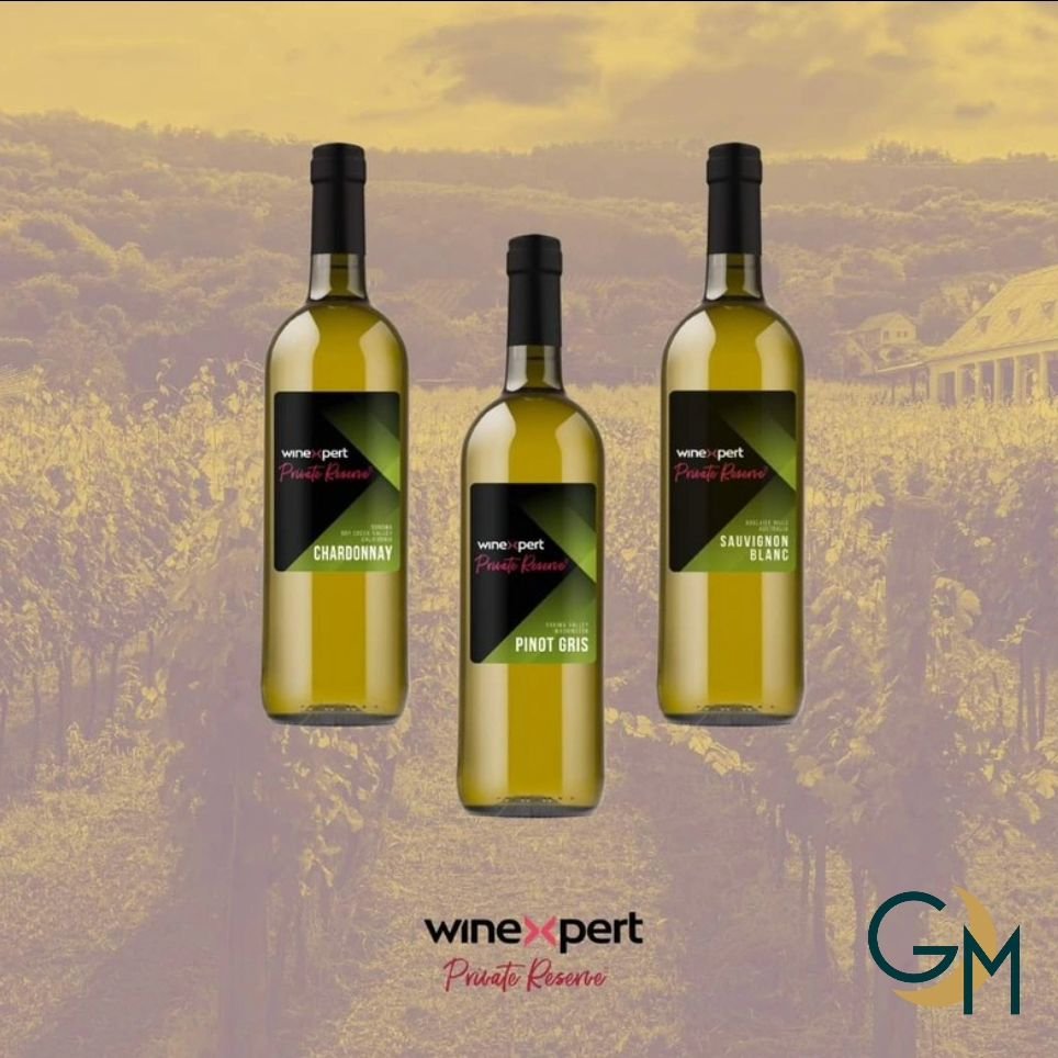 Learn about our favourite white wines from our Winexpert Private Reserve series 🍾 

Chardonnay from Sonoma, California: Gentle citrus aromas and generous tropical fruit flavours accented with a subtle touch of oak. Rich mouthfeel with vanilla undert
