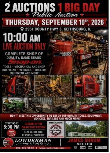 Complete Work Shop of Name Brand Tools; Machinery & Equipment; Vehicles & Trailers; and More 