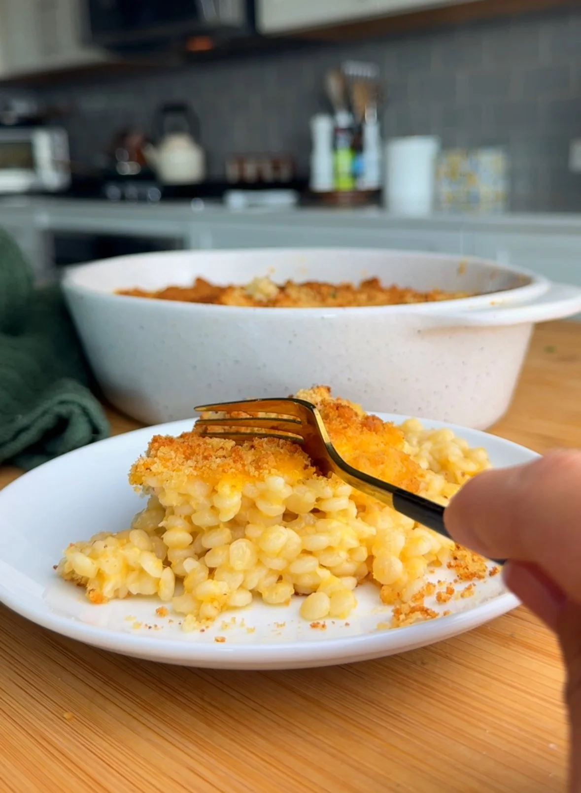 Baked Pearl Couscous Mac and Cheese — dliciouslyinspired