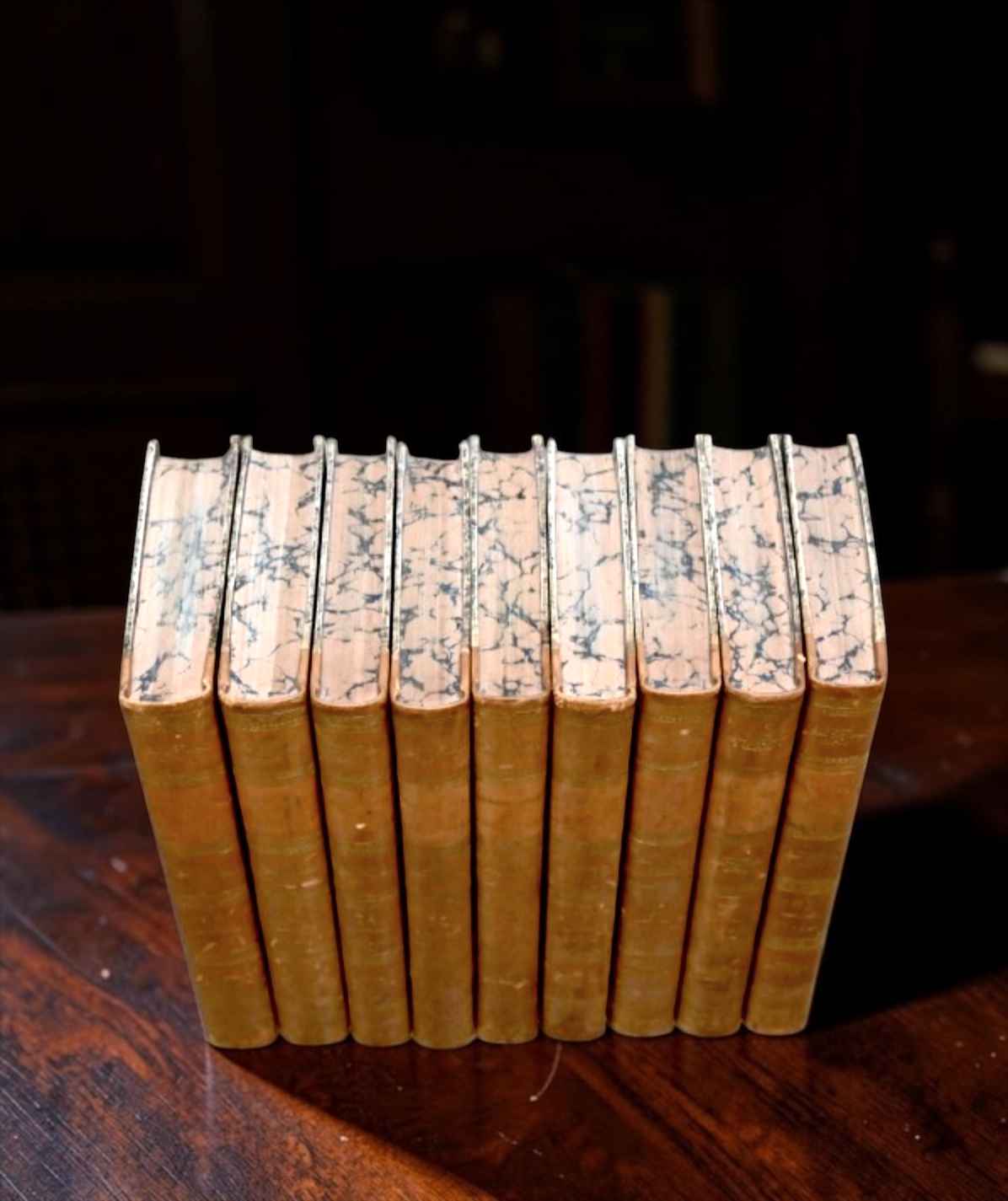 1837 French Leather Bound Biographie Universelle Ancienne et Moderne, Set of 9
Original leather binding, Marbled page edges,
French text