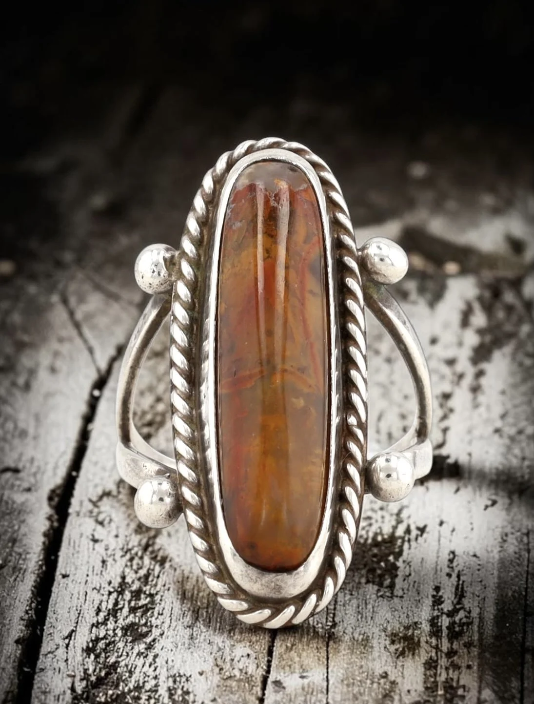 Navajo Unsigned Pietersite Ring "Tempest Stone" size 5.75 From Richardson's Trading Post collection $145