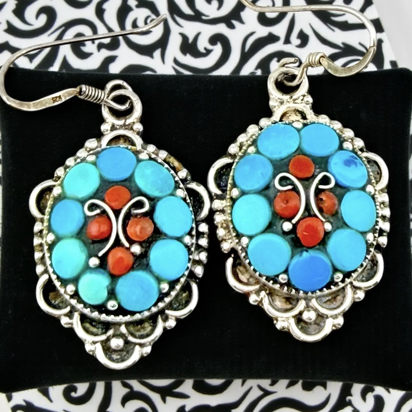 Vintage Tibetan Turquoise Dangles